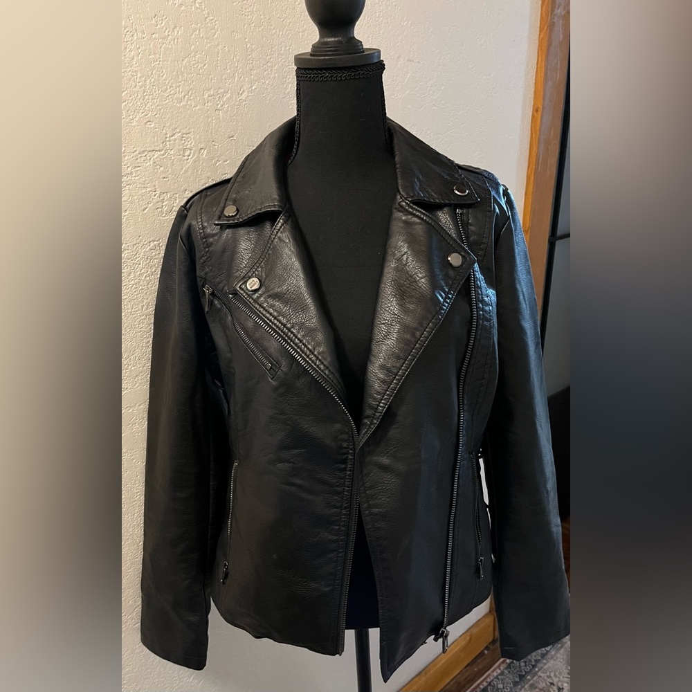 Steve Madden faux leather lace up Moto Jacket